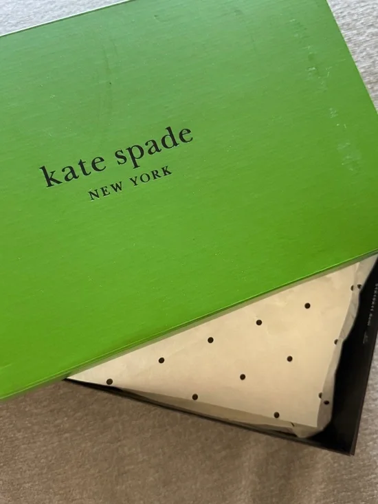 Kate Spade ♠️ New York Optic White Sneaker with Smoke Pink Detail - Picture 6 of 13
